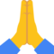 Folded Hands emoji on Google